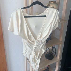 Cream Cutout Bodysuit